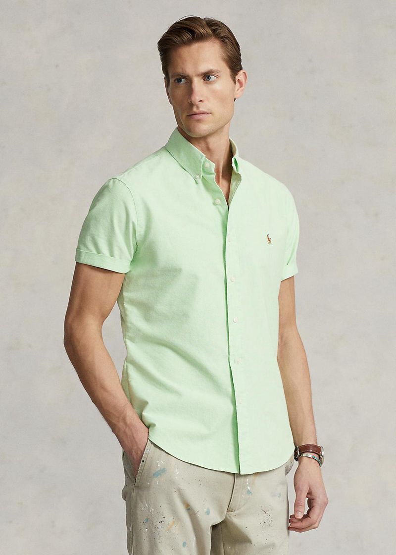 ポロ ラルフ ローレン シャツ メンズ 緑 スリム フィット Oxford ODSMB2574